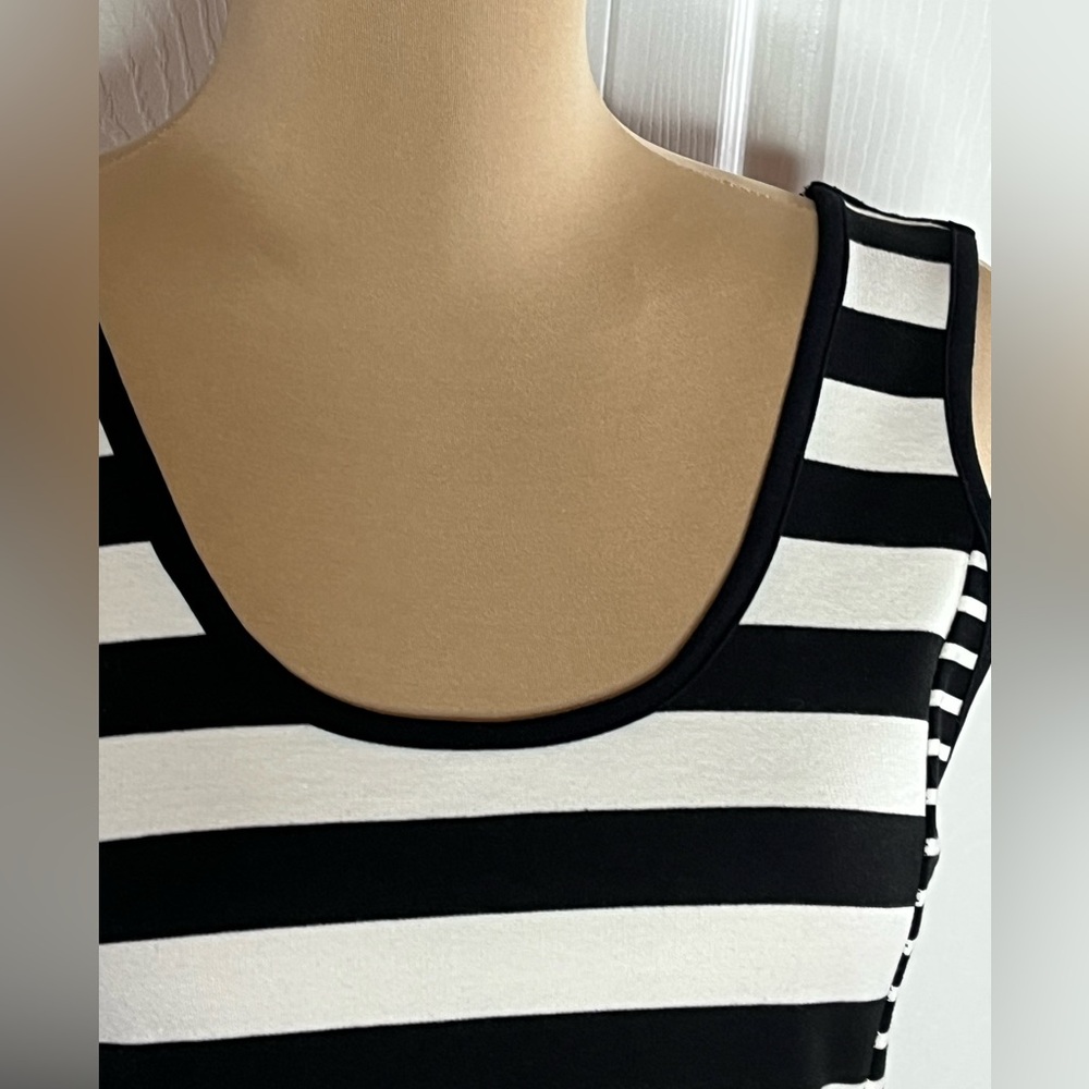 Sanctuary Black and White Striped Midi Dress - Picture 6 of 11